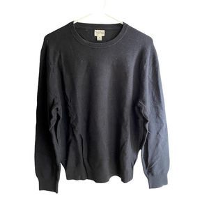 J. Crew Men's Medium Cotton Crewneck Sweater in Garter Stitch